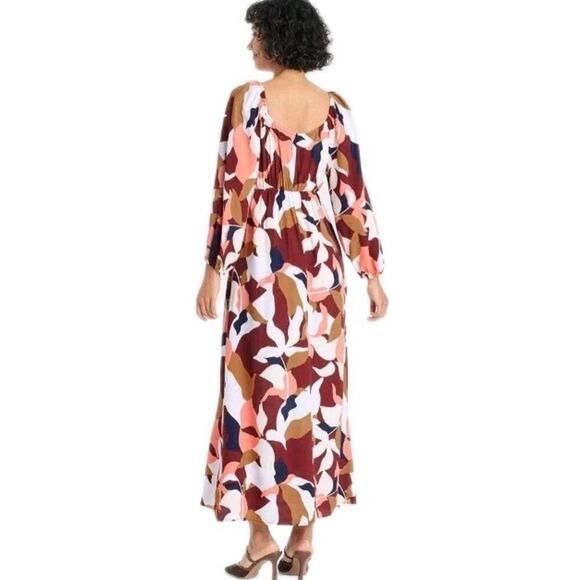 Womens A New Day Boho Long Sleeve Abstract Print Maxi Dress Multicolor Size 3X - Picture 3 of 7